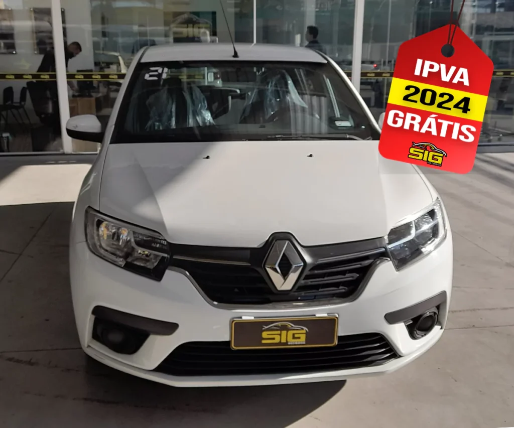 RENAULT SANDERO 1.0 2021 Branco IPVA 1